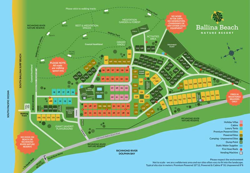 Map Of Ballina Beach Nature Resort Med 