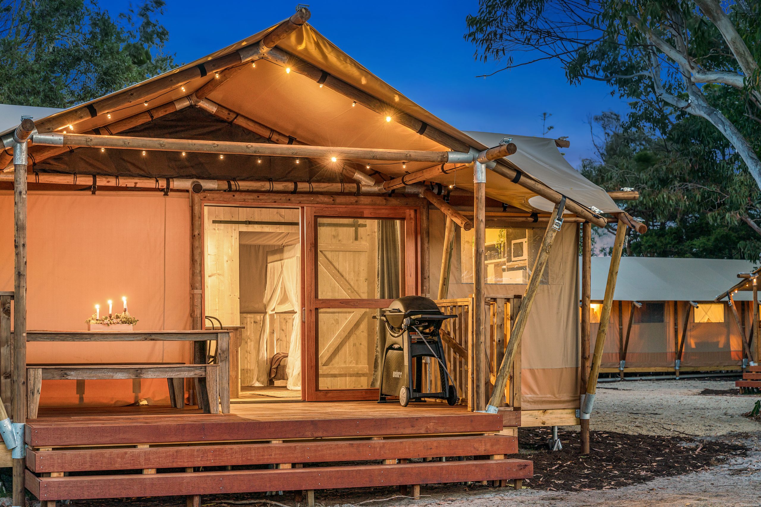 Evening glamping & remote vacation experiences