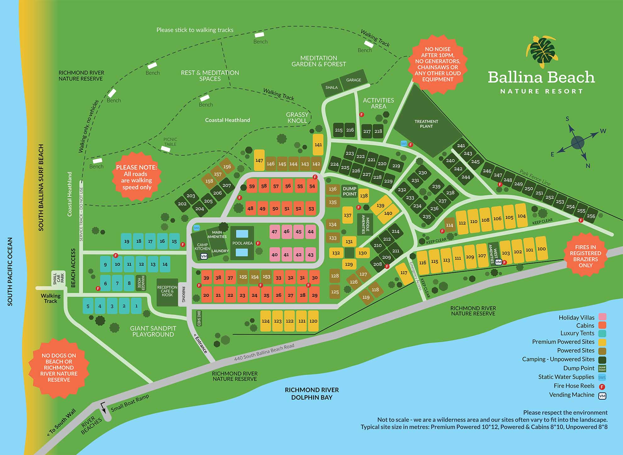 Michael Short Map Ballina Beach Nature Resort 