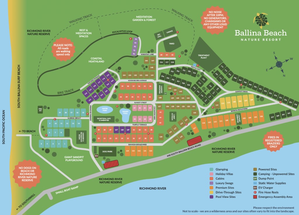 Ballina Beach Resort Map